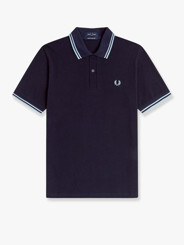 Cotton polo shirt with contrasting logo embroidery - FRED PERRY - gender_Man
