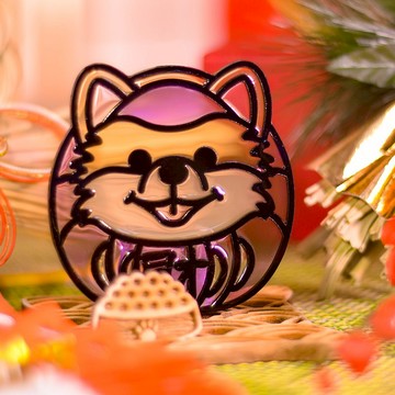 動物達摩 (松鼠狗/博美犬) 座台式 l 蛇年 福貼 揮春 春聯 招福貓