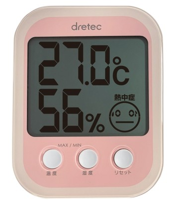 徠福 日本DRETEC(多利可)溫濕度中暑警示計 /個 O-251PK