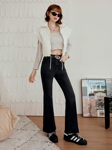 刷色車線微喇叭顯瘦牛仔褲