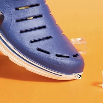 森林原單倉(slydc2)外貿撕洞洞鞋透氣清涼一腳蹬釣魚鞋花園鞋男