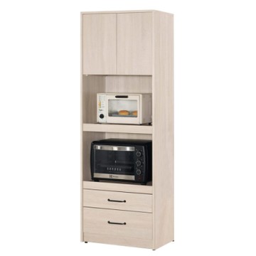 Boden-傑洛2尺工業風收納高餐櫃/碗盤櫃/電器櫃-60x60x182cm