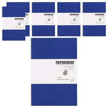 PAPERIDEAS 子彈筆記本 軟皮 A5 188頁 點陣  寶藍色  6本