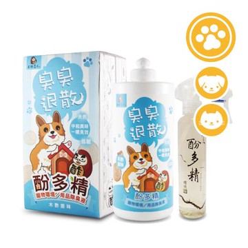 木酢達人-臭臭退散！酚多精除臭抗菌液-木酢原味(1000g+300g噴霧空瓶)