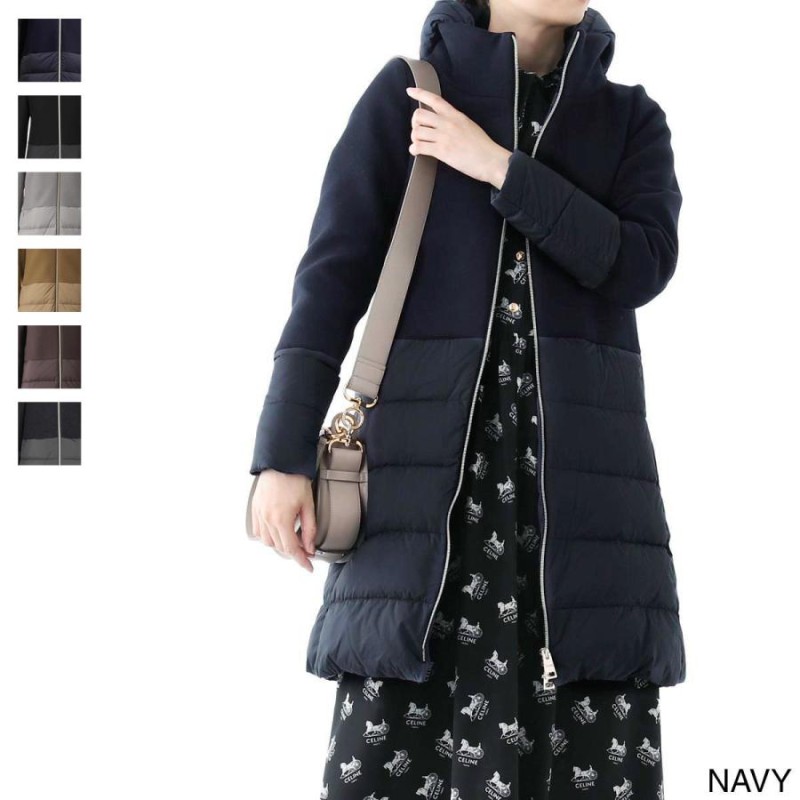 ヘルノ HERNO ダウンコート DIAGONAL WOOL AND NUAGE PARKA 大きい