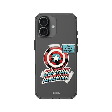 iPhone 17 Clear (相機按鈕) 酷墨灰 - 迪士尼-漫威 Marvel - 漫威系列 - 美國隊長 – 復古盾牌