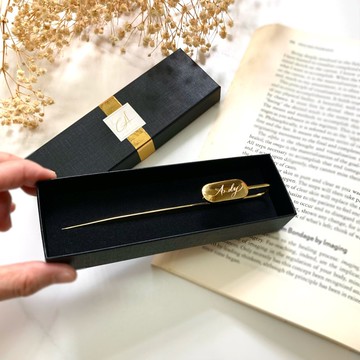 【客製】金屬 書簽 橢圓形 刻字 送禮 商務 升遷 畢業 中英皆可