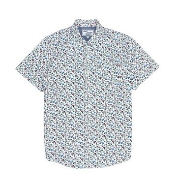 Men's Ditsy Print Shirt 男裝經典小碎花襯衫 - 白色