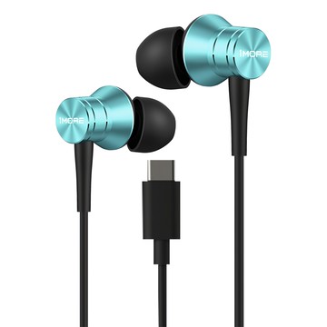 1MORE 萬魔 活塞風尚有線耳機 Type-C版 P10 45°入耳式設計 20道精密金屬工藝  湖水藍