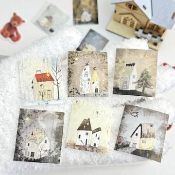 門扉志 大人のための 靜かな夢の家 塩顏繪畫 和紙膠帶 10米卷