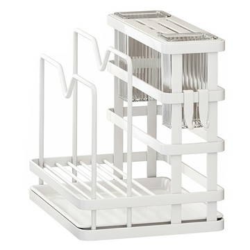 SUNORO 多功能廚房刀架  1個  27.5 x 17.5 x 23.5cm  白色