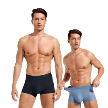 【A&R】冰絲男士蠶絲平角內褲大尺碼 3入組