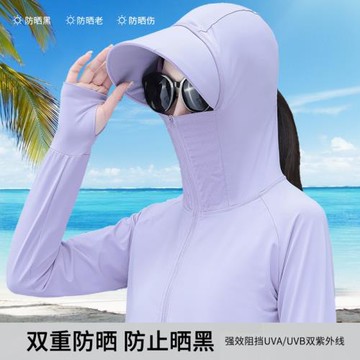 (免運)防曬衣女款夏季新款冰絲防紫外線透氣upf50涼感遮陽輕薄防曬服裝