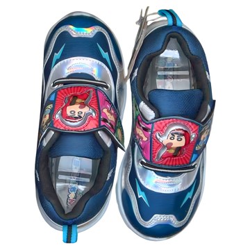 Shinchan 蠟筆小新 兒童款蠟筆小新X超級戰隊電燈鞋 深藍色  200mm