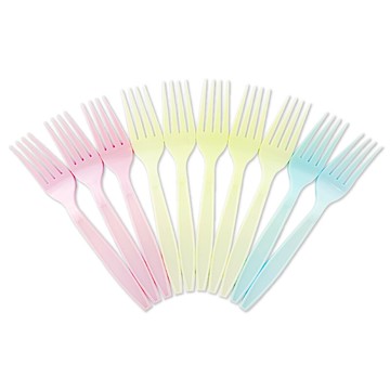 彩色叉子 17cm(10入) 免洗餐具 免洗叉子 衛生叉 水果叉 蛋糕叉 甜點叉 塑膠叉 義大利麵叉 外帶叉 台灣製