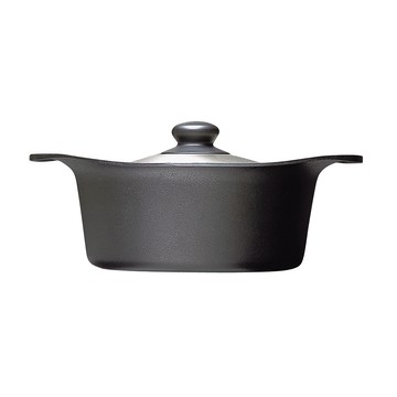 Sori Yanagi 日本製南部鐵器雙耳深鍋22cm-附不鏽鋼蓋