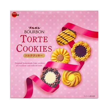 BOURBON 北日本 丹麥西點禮盒  可可奶油風味餅乾 + 白奶油風味餅乾 + 焦糖奶油風味餅乾 + 咖啡奶油風味餅乾 + 波浪型餅乾  1盒