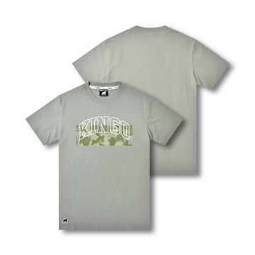 KINGO女款｜綠卡其印花T恤  /M-4XL/ 512127