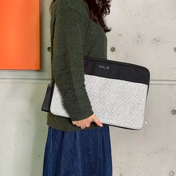 煙燻石系列 15.7吋筆電收納保護套-麻花白