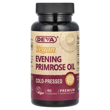 Deva, 全素月見草精油，1000 毫克，90 粒全素膠囊（每粒膠囊 500 毫克）