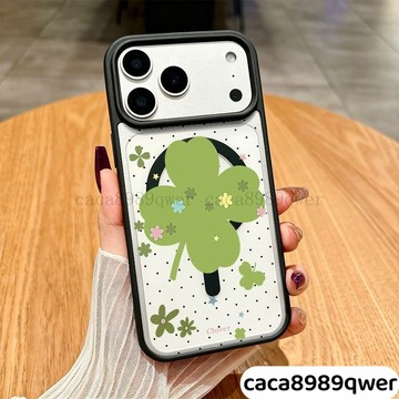 幸運草 馬卡龍磁吸充電蘋果18 適用iphone 17 pro max16 15 14 13 12 11手機殼防摔