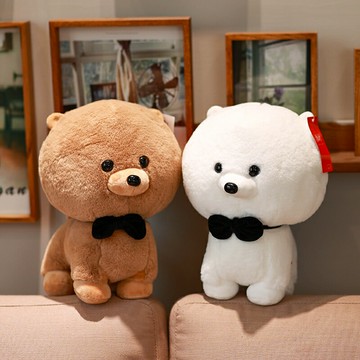 可愛比熊狗狗公仔毛絨玩具小狗玩偶布娃娃兒童生日禮物仿真泰迪狗