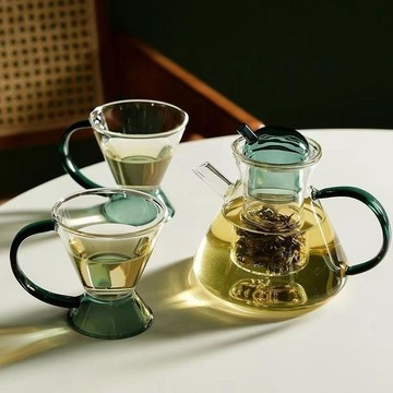 🌈茶杯茶壺🌈加厚玻璃泡茶壺耐高溫北歐咖啡壺煮茶壺茶水分離茶杯高檔茶具套裝茶杯 茶具 煮茶壺 陶瓷茶具 茶具套裝