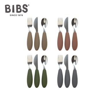【BIBS】丹麥 不鏽鋼學習餐具組(三入) 官方直營