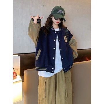 春秋款大童女孩夾克上衣洋氣外套