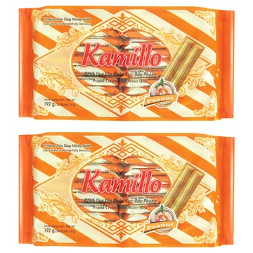 卡米諾脆捲-花生口味 2入 酥脆口感 花生香氣濃郁 獨立包裝方便攜帶  192g