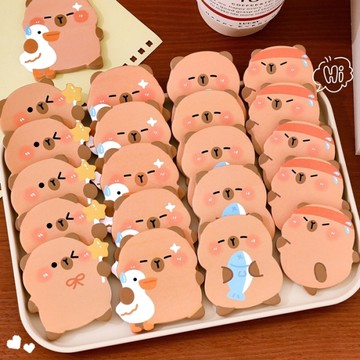 60張入 水豚君 便利貼 N次貼 文具 聖誕 文具 小禮物 MEMO紙 便條紙 留言