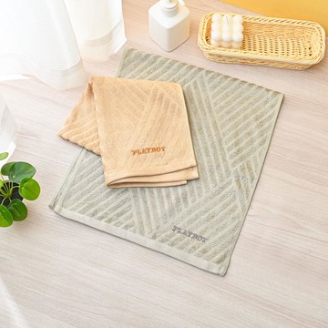 PlayBoy菱鏡叢林毛巾(33x76cm)-兩色任選