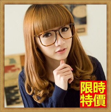 女假髮整頂假髮中長假髮-披肩捲髮可愛齊瀏海女美髮用品3色69o15【獨家進口】【米蘭精品】