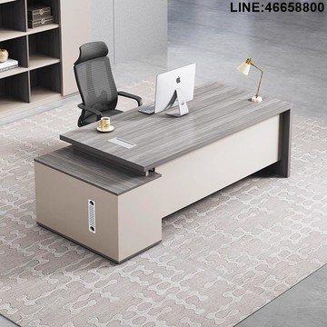 老闆桌 老板桌 經理桌 辦公桌 大班桌 免運 開立發票 單人老板辦公桌主管經理桌子老板桌椅組合簡約現代辦公室大班臺