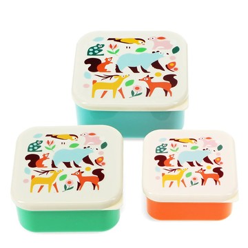 英國 Rex London - 野餐盒/零食盒3入組-林地樂園