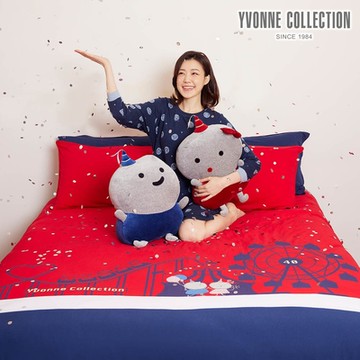 YVONNE 以旺傢飾 樂園 加大被套+枕套組-紅