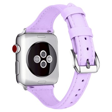 DAYA 典雅時尚細款皮革錶帶  夢幻紫  1個  Apple Watch 42/44mm