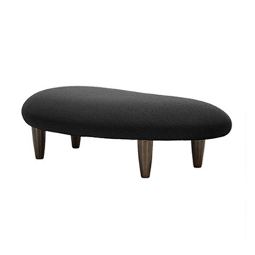 Freeform 悠然弧形沙發凳（碳石黑、胡桃木椅腳）