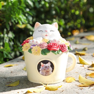 寵物紀念盒 寵物骨灰盒 貓咪紀念盒 狗狗紀念盒新款寵物骨灰收納容器杯子貓咪狗狗愛寵紀念用品骨灰罐照片