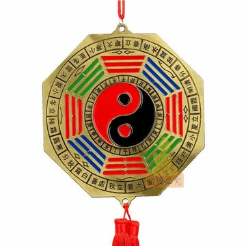 台灣出貨🔥五行八卦福銅鏡吊飾 九宮太極十二生肖八卦鏡 平鏡風水鏡擺件 祈福過香爐 招財轉運 平安辟邪 擋災 居家掛飾