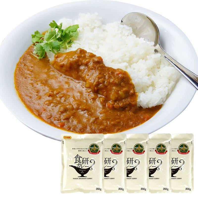 カレー レトルトカレー 中辛 ビーフカレー 食研カレー 200g 5食セット 北国からの贈り物