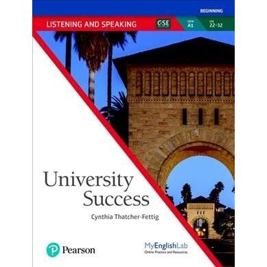 University Success Listening Speaking A1 Student Book with MyEnglishLab