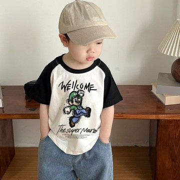 Healthy baby 100%純棉 兒童 短袖   T恤 夏款打底衫薄款男童夏裝洋氣 上衣 潮t 上衣  上衣  短