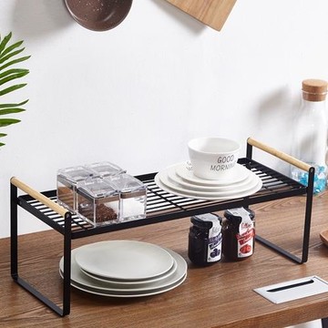 Olivier 日式木質鐵藝廚房碗盤調味料多功能收納架 (4款任選)