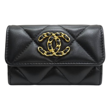 CHANEL 香奈兒 黑色羊皮 卡夾 名片夾 【二手名牌BRAND OFF】