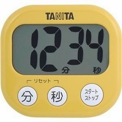 ds-2305922 （まとめ）タニタ でか見えタイマーマンゴー イエロー TD-384MY 1個【×20セット】 (ds2305922)