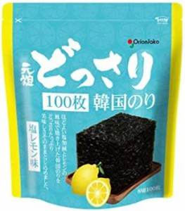 オリオンジャコー どっさり韓国のり 塩レモン味 100枚 ×2個