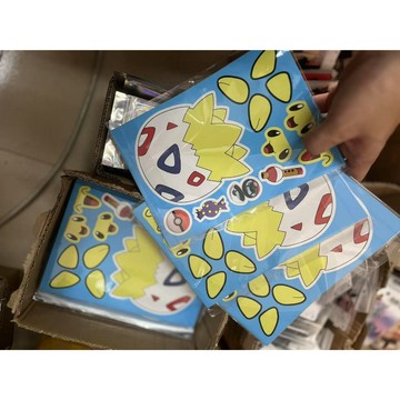 DIY貼紙 12張不重複  15*21cm 大號貼紙搬家清倉 清倉！！diy 貼紙  寶可夢  貼紙  益智拼圖貼紙