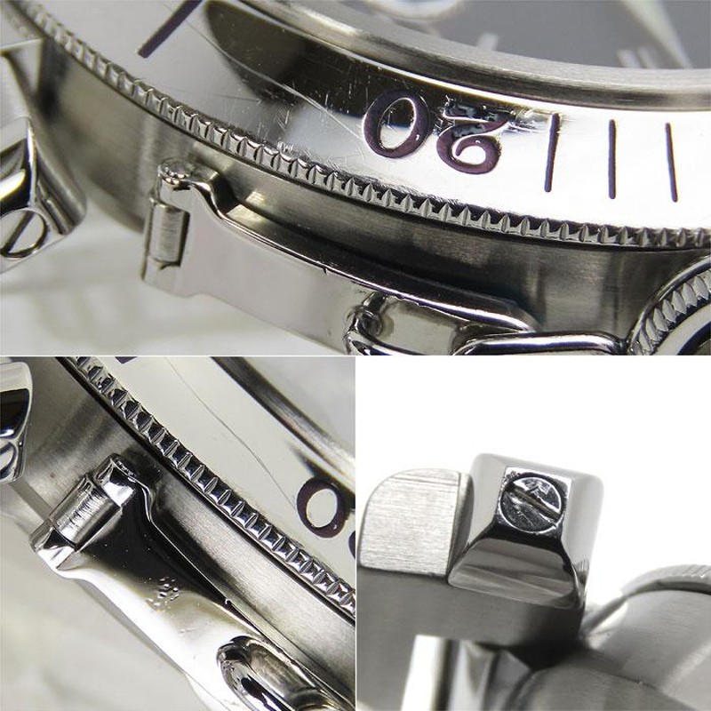 送料無料 カルティエ パシャ 38mm W31017H3 ギョーシェ グレー メンズ ウォッチ cartier SS 自動巻 腕時計 逸品質屋 丸高  | LINEショッピング