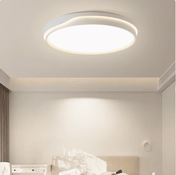 燈具臥室led吸頂燈圓形方形客廳臥室吸頂燈50cm現代簡約奶油風新款客廳餐廳吸頂燈 三色變光照明燈